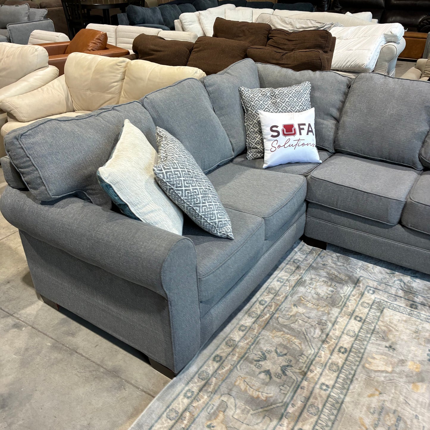 Steel Gray Corner Sectional
