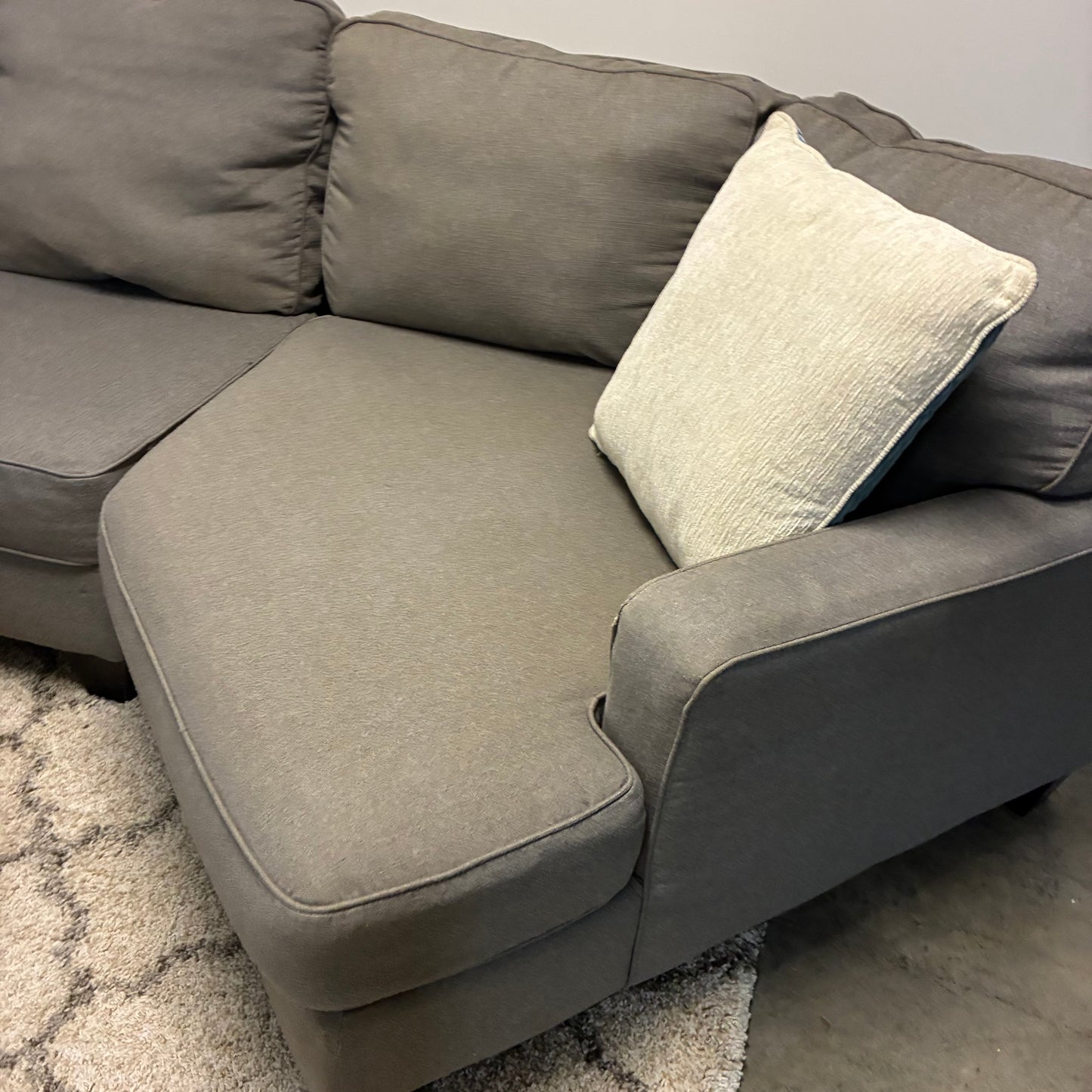 Steel Gray Sectional w Cuddler