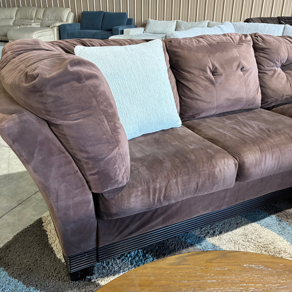 Brown Chaise Sectional