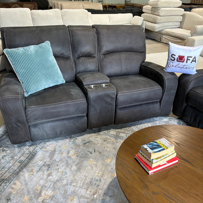 Charcoal Gray Reclining Sofa Set