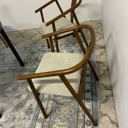 Article Fonra Dining Chairs (2) - Smoked Oak and Santolina Gray