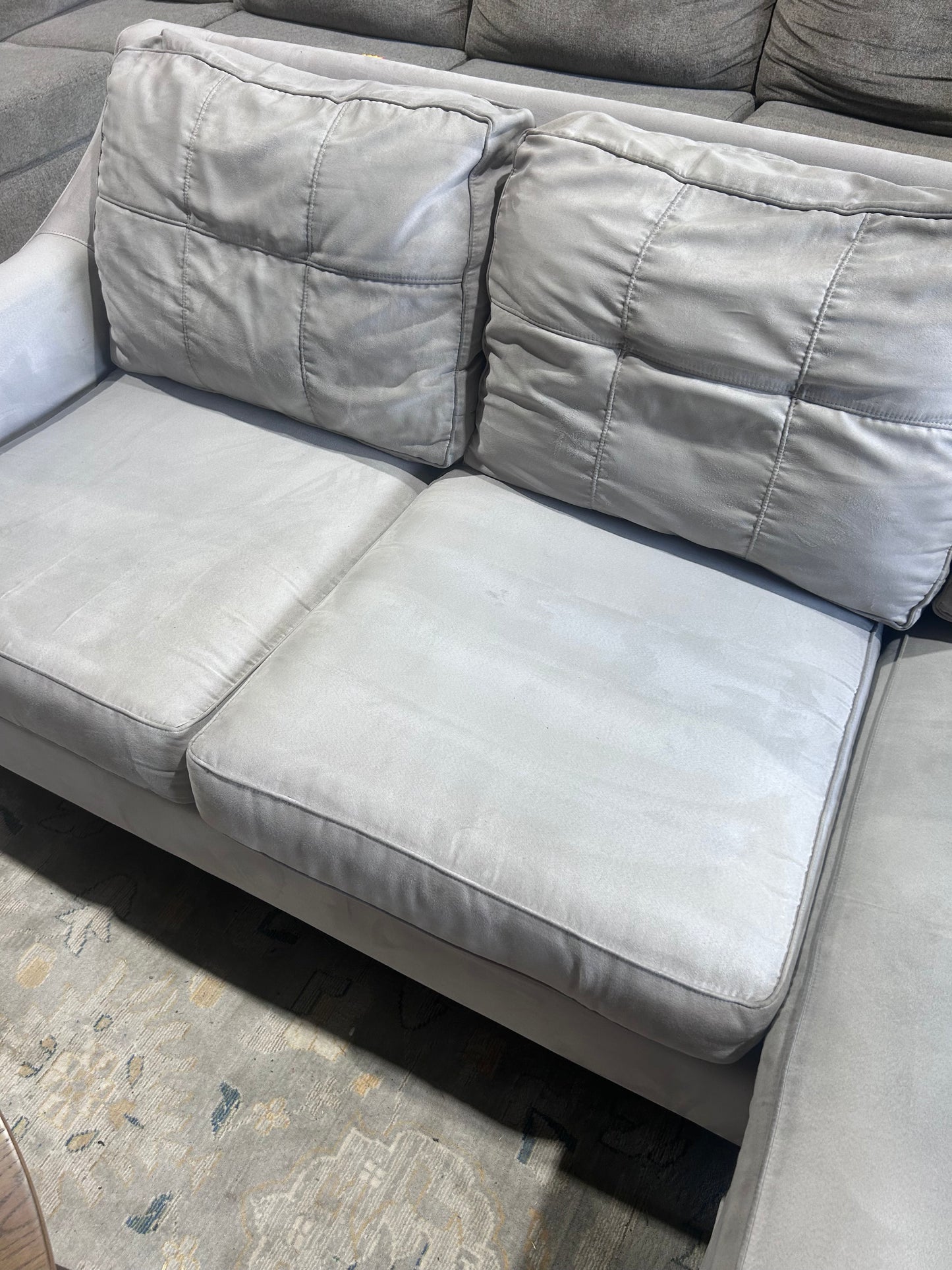 Gray Reversible Chaise Sofa