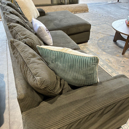 Dark Chaise Sectional Sofa