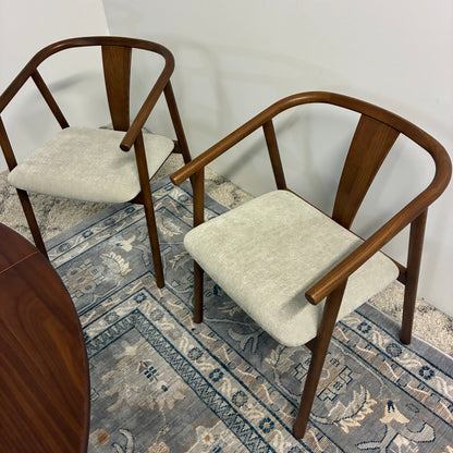 Article Fonra Dining Chairs (2) - Smoked Oak and Santolina Gray