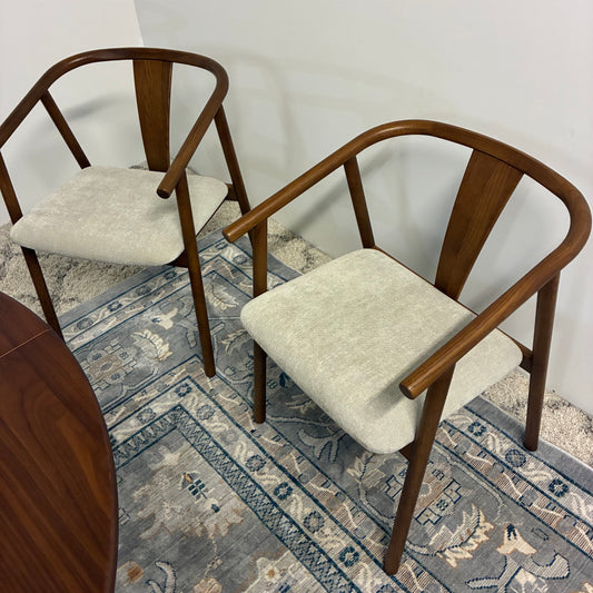 Article Fonra Dining Chairs (2) - Smoked Oak and Santolina Gray
