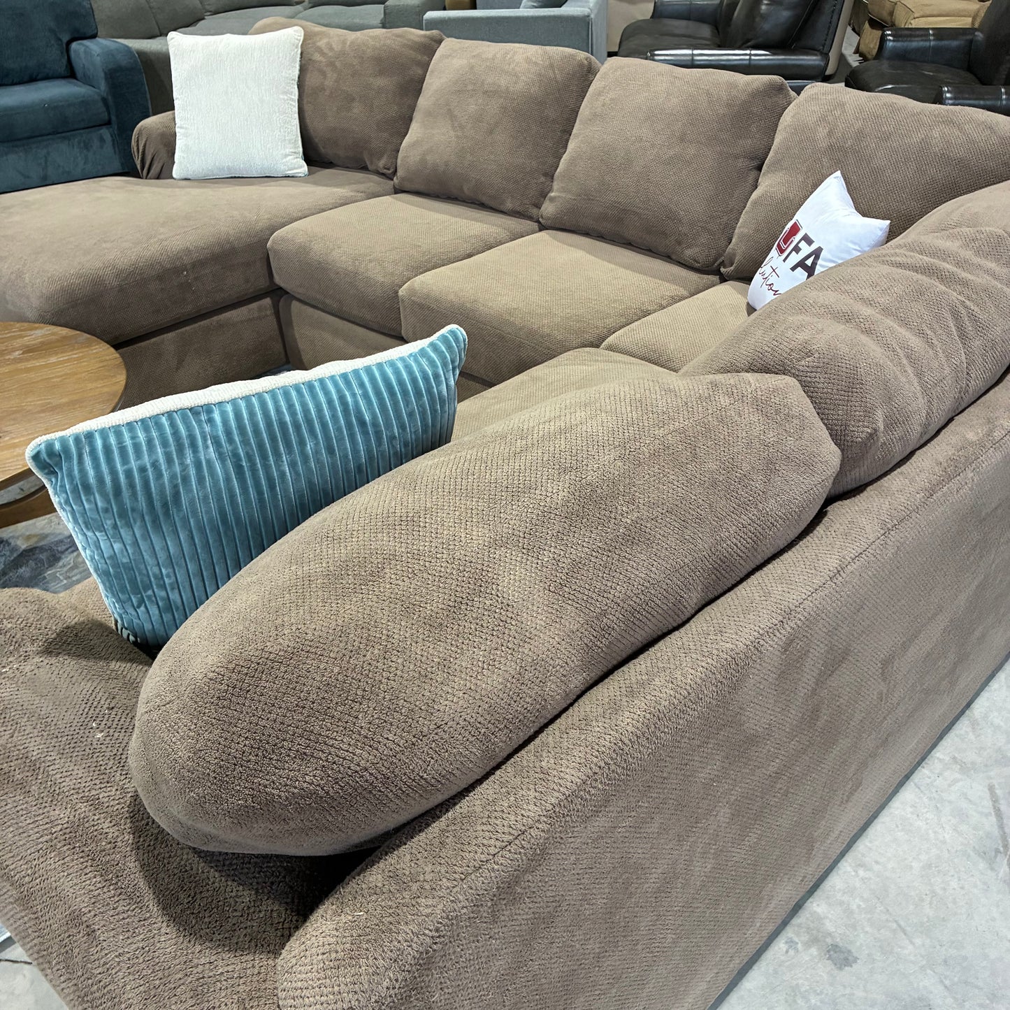 Brown Chaise Sectional
