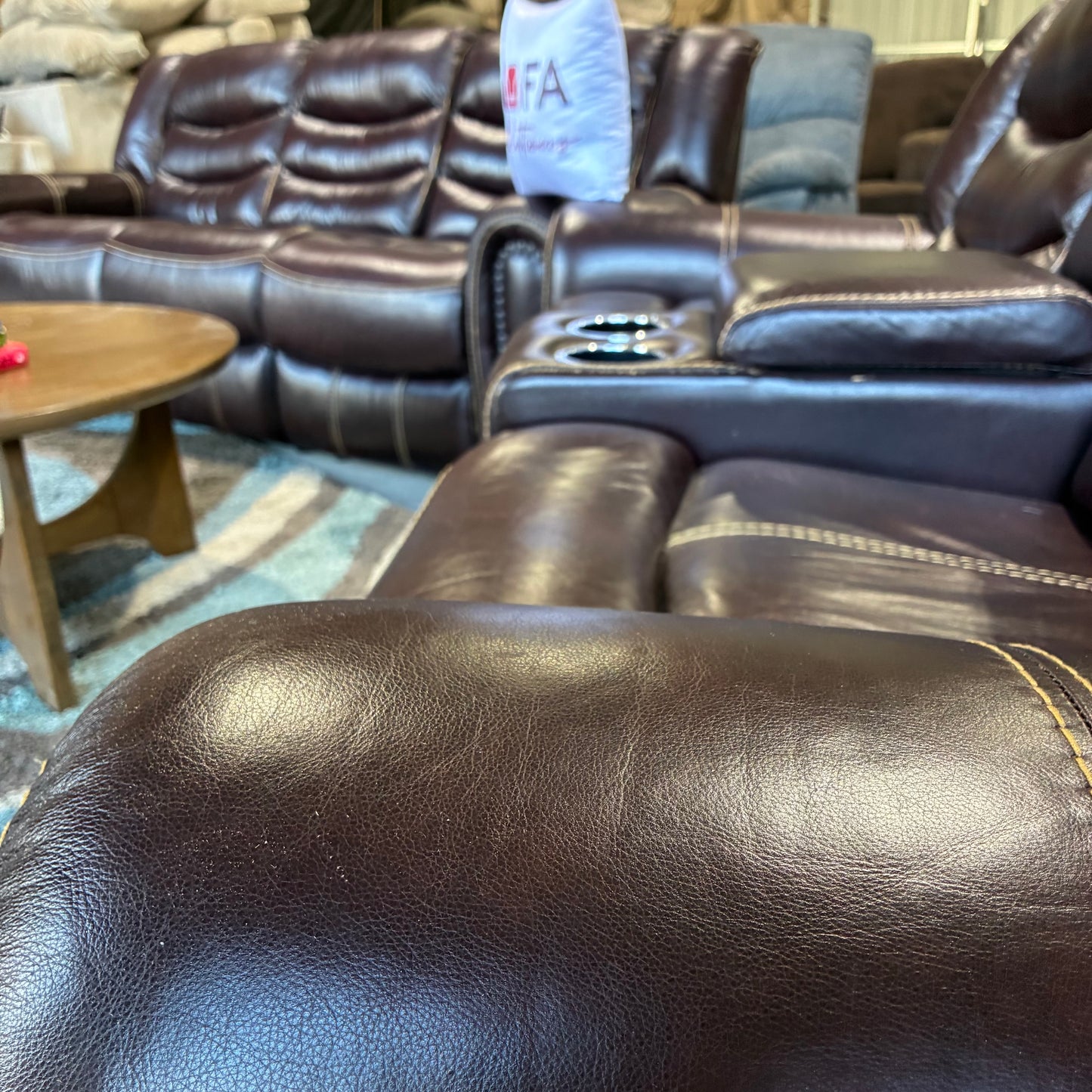 Brown Reclining Sofa Set