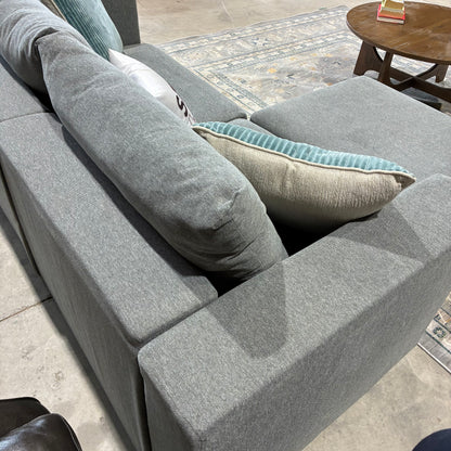 Gray Sofa & Ottoman/Chaise Elephant in a box