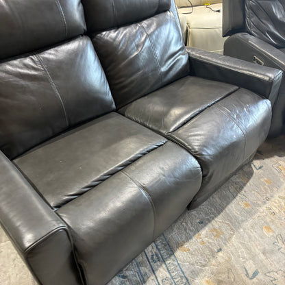 Leather Electric Reclining Sofa Set