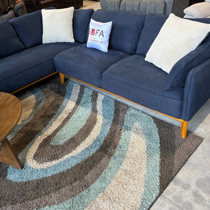 Navy Chaise Sectional Sofa