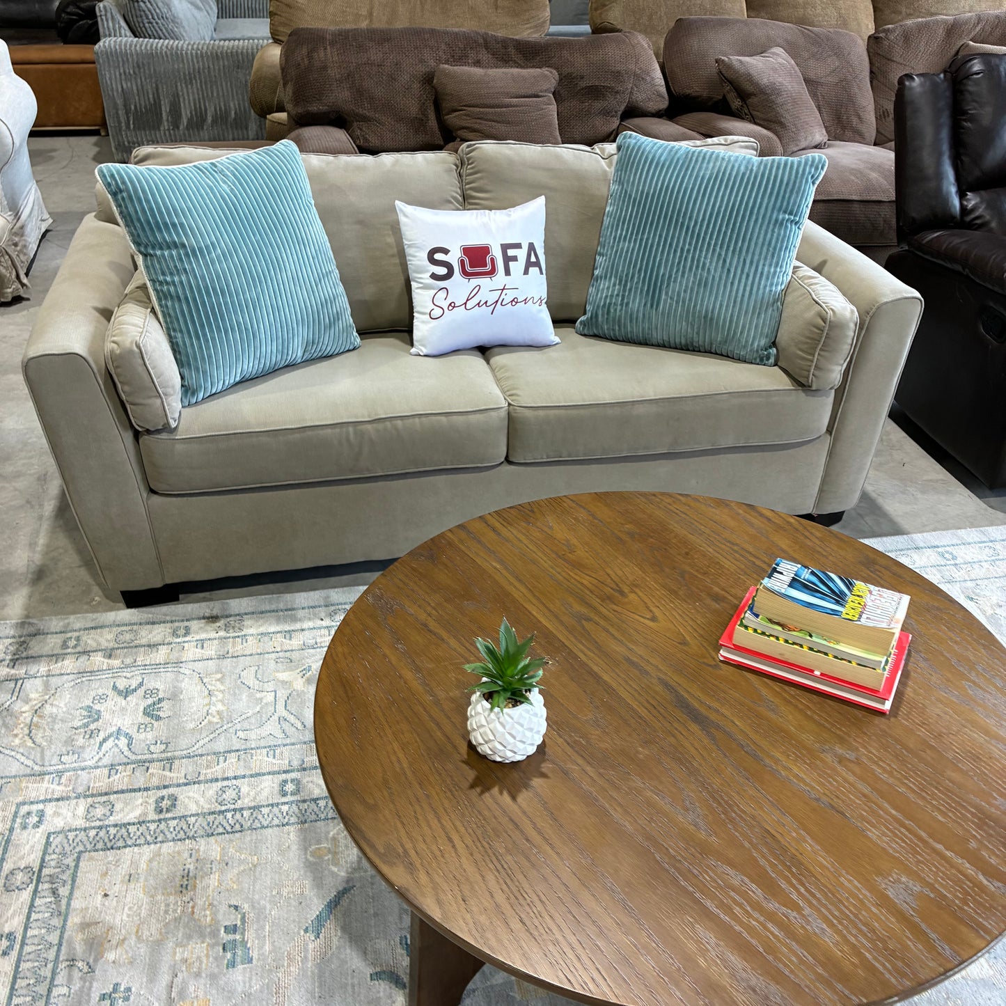 Beige Pullout Sofa