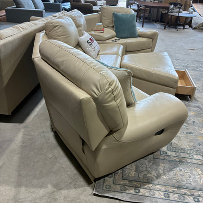 Cream reclining sectional