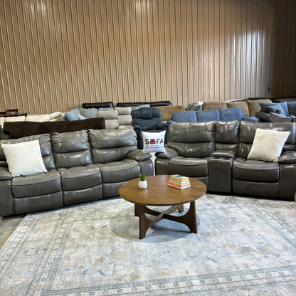 Reclining Leather Sofa Set