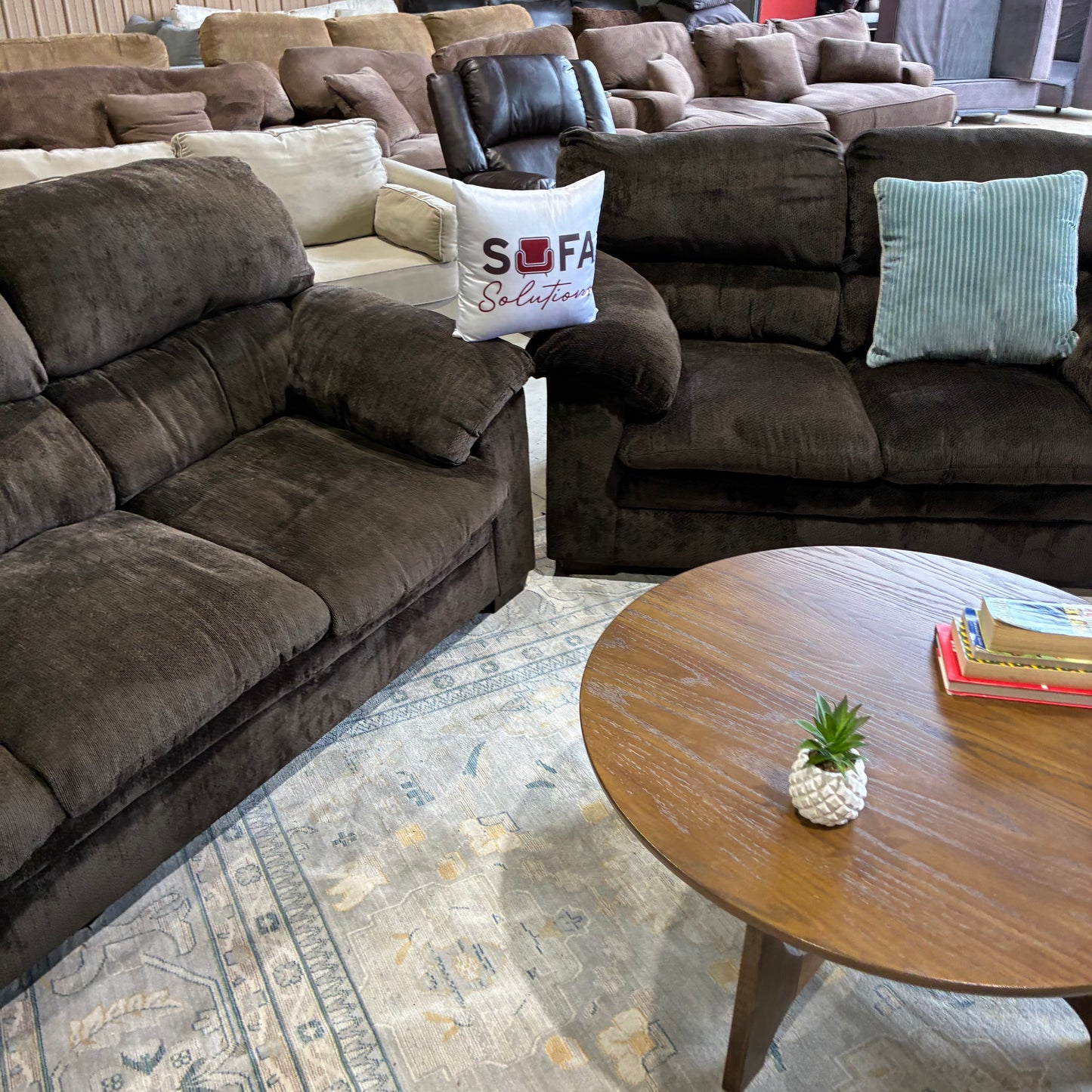 Chocolate Brown Couch Set