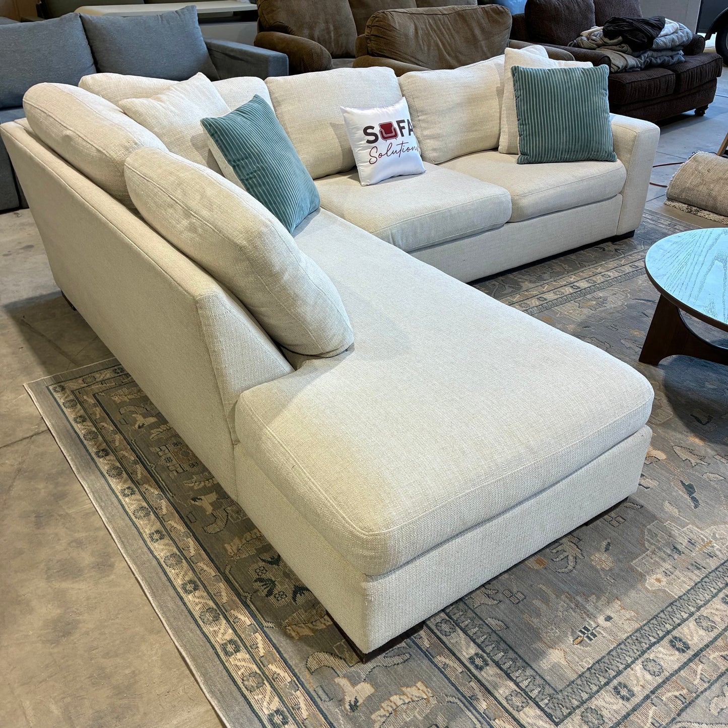 Cream Chaise Sectional