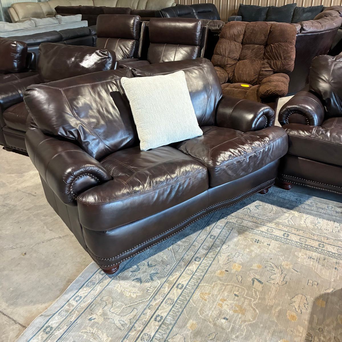 Leather Living Room Sofa Set