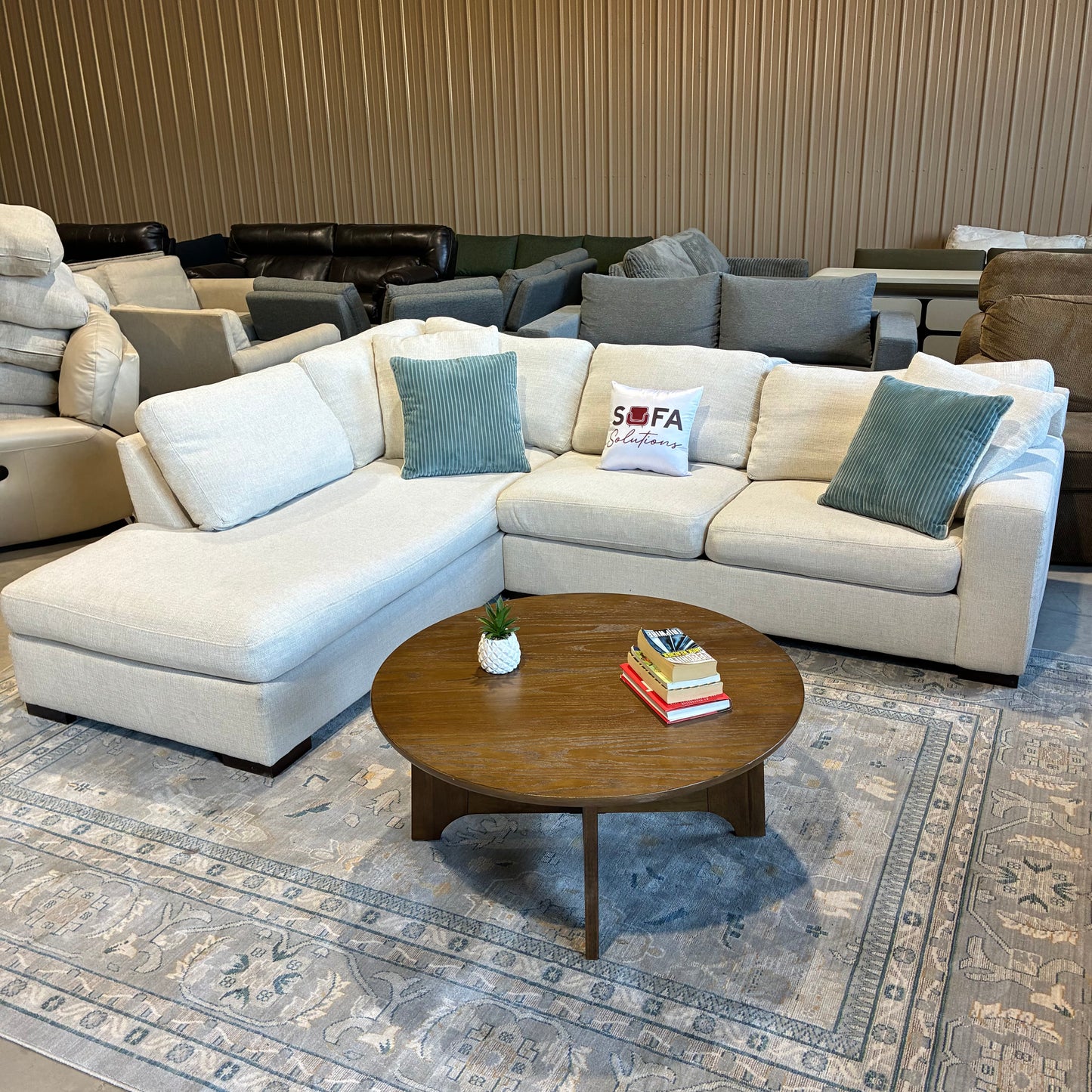Cream Chaise Sectional