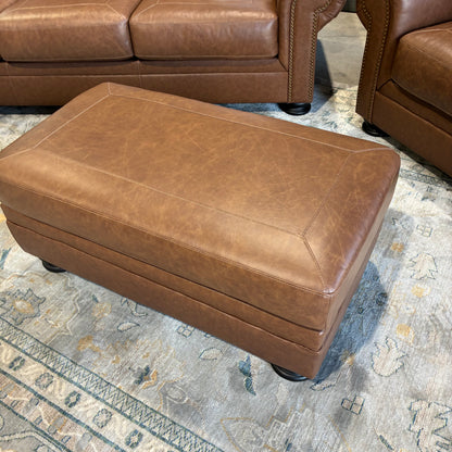 Leather Couch Set & Ottoman