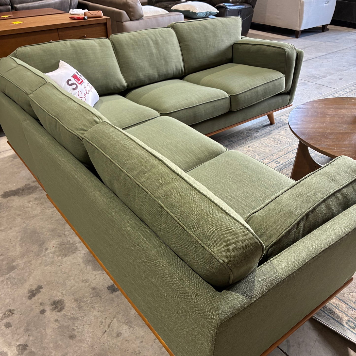 Article Timber 93” Corner Sectional Olio Green