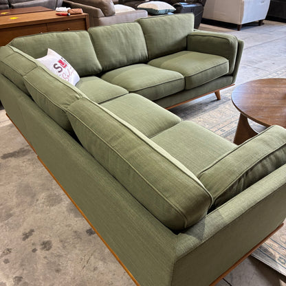 Article Timber 93” Corner Sectional Olio Green