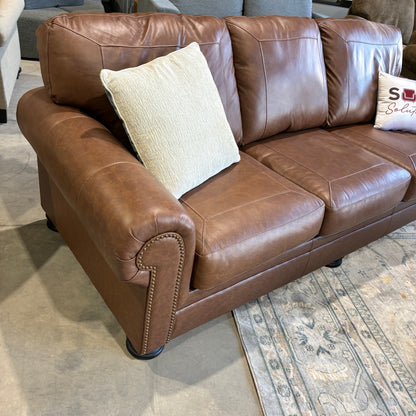 Leather Couch Set & Ottoman