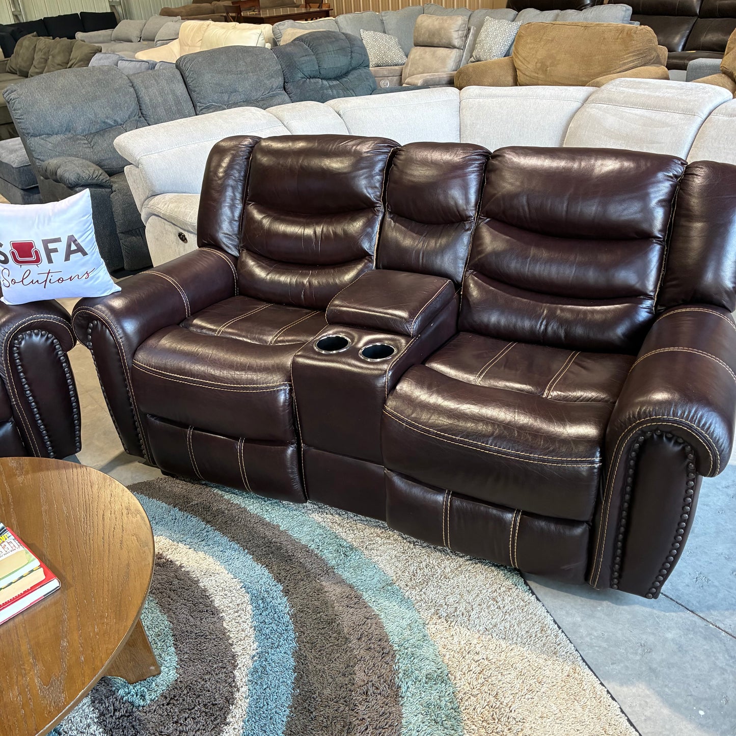 Brown Reclining Sofa Set