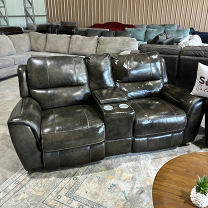 Leather Electric Reclining Sofa Set