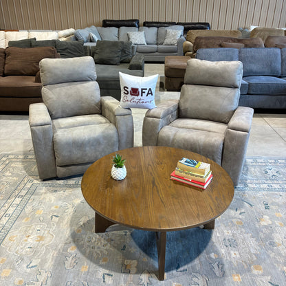 Pair of Gray Electric Recliners