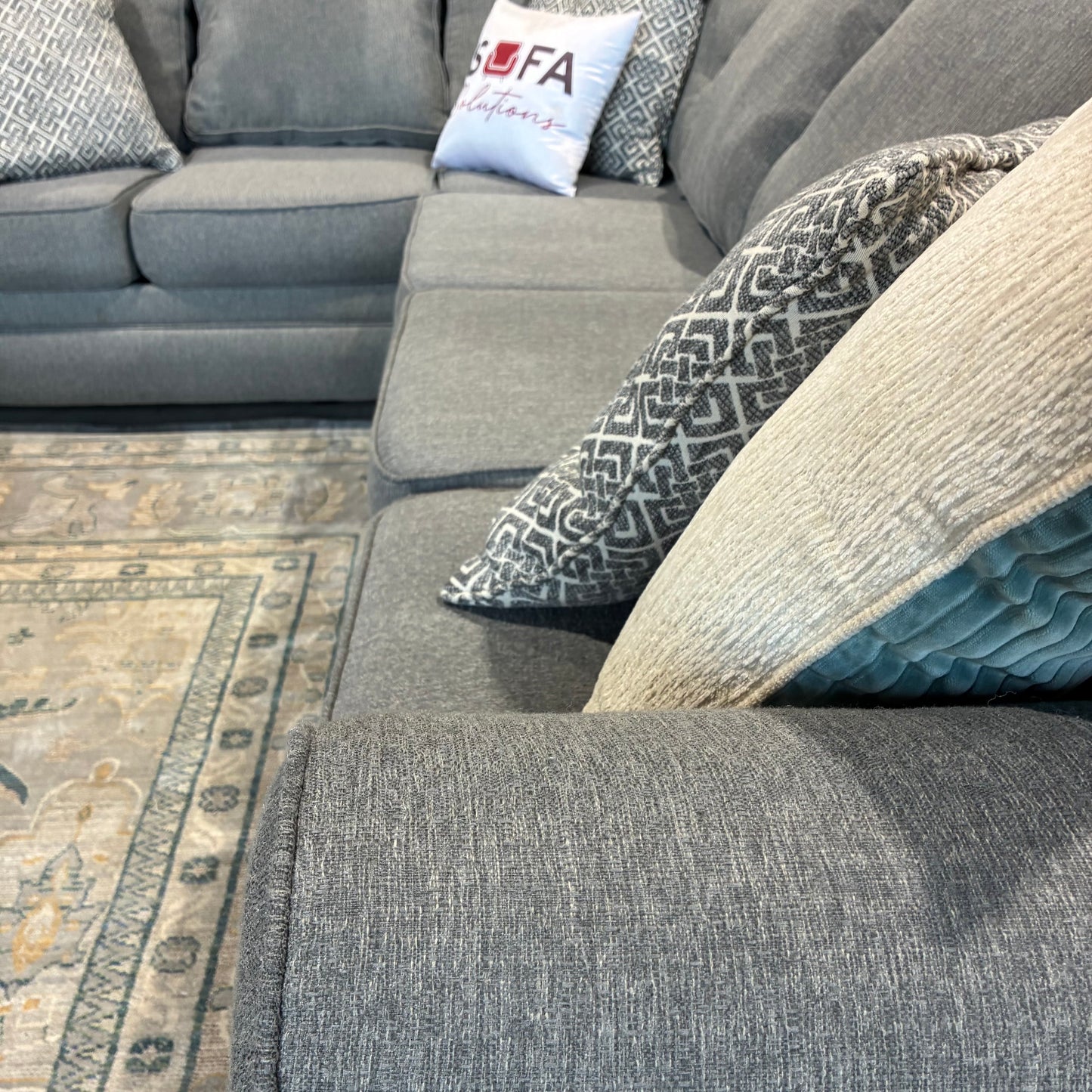 Steel Gray Corner Sectional