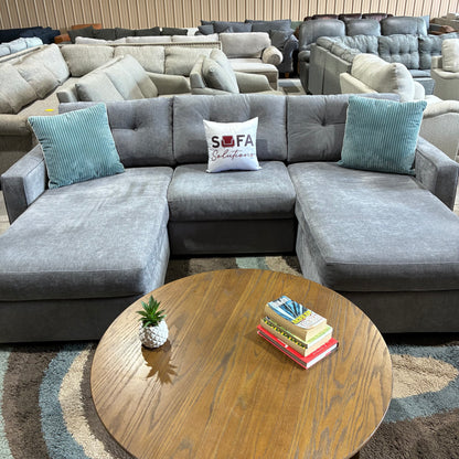 Gray Double Chaise Sectiomal