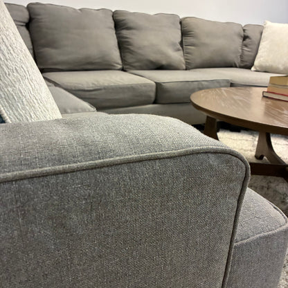 Steel Gray Sectional w Cuddler