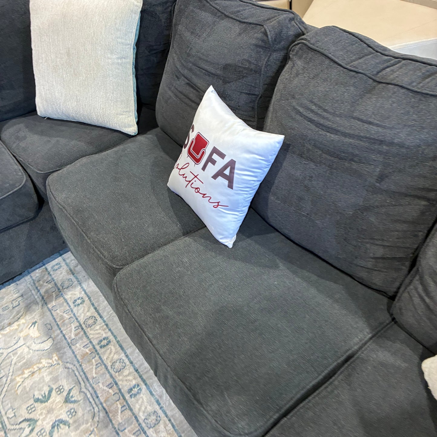 Navy Chaise Sectional