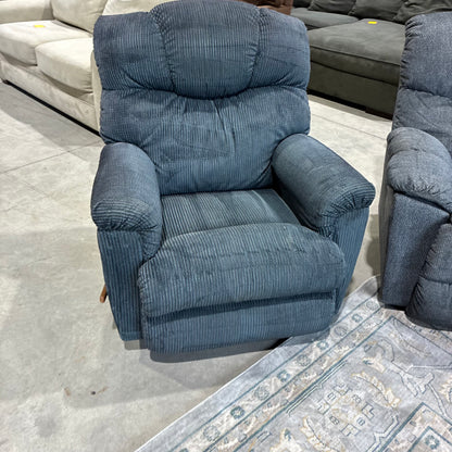 Blue Electric Reclining Sofa Set