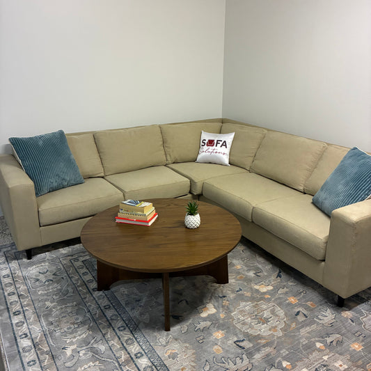Beige Corner Sectional