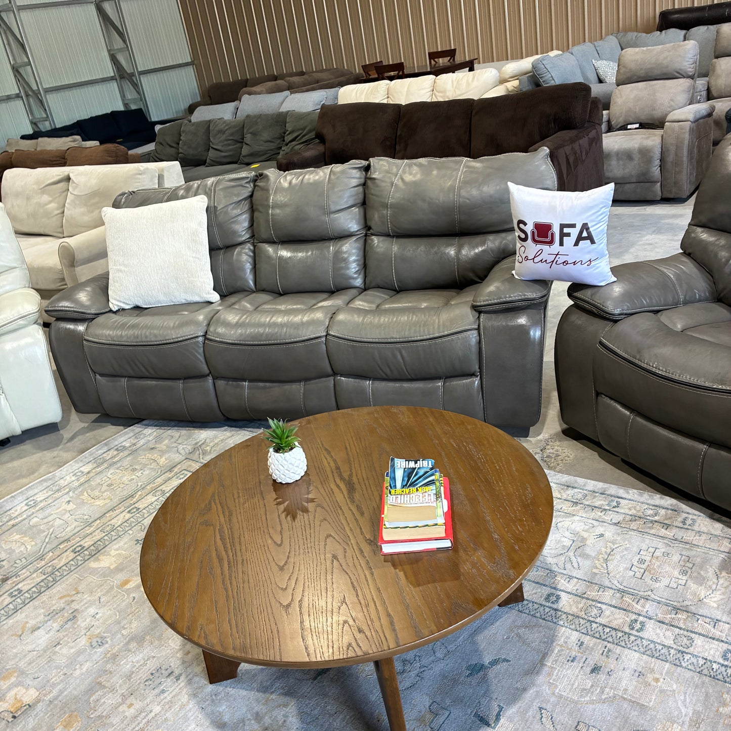 Reclining Leather Sofa Set