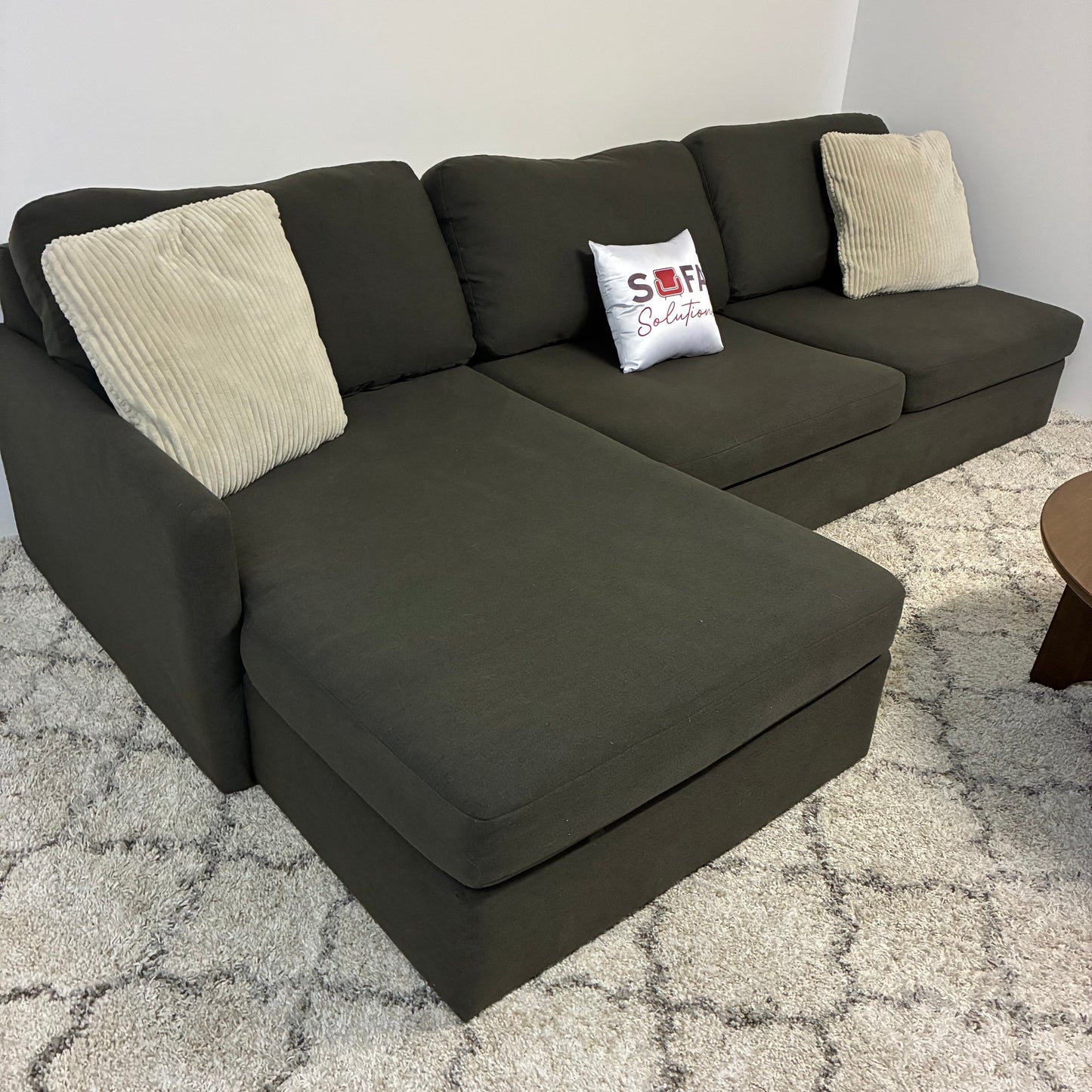Charcoal Gray L Sectional from American Signature