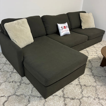 Charcoal Gray L Sectional from American Signature