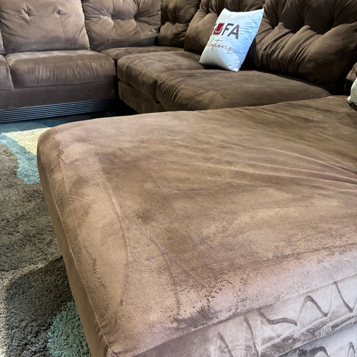 Brown Chaise Sectional