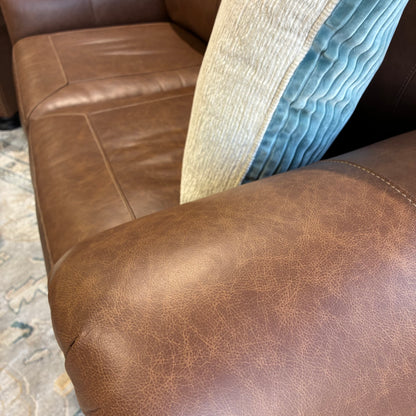 Leather Couch Set & Ottoman