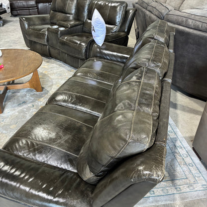 Leather Electric Reclining Sofa Set