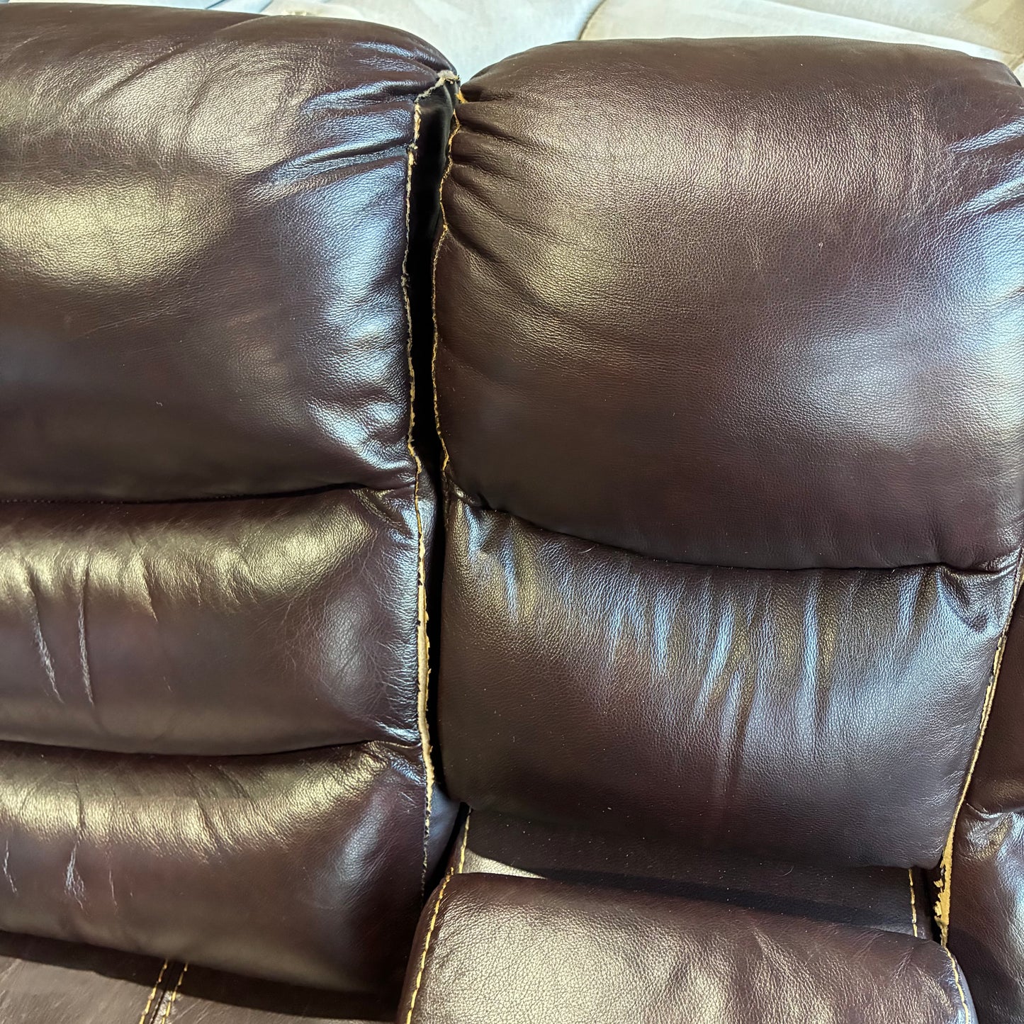 Brown Reclining Sofa Set