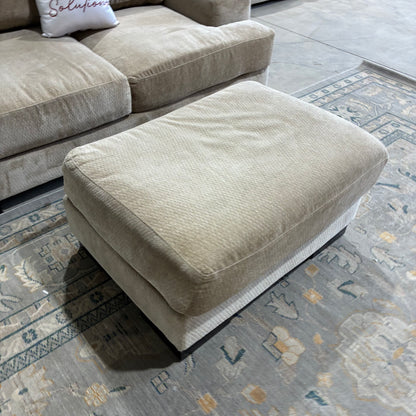 Beige Sofa & Ottoman