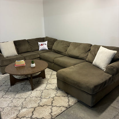 Brown Sectional & Chaise by Ashley