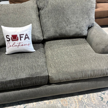 Gray Sofa & Ottoman