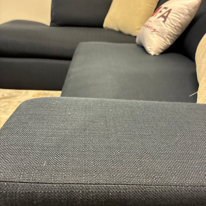 Performance Fabric Navy Chaise Sectional by Clad Home