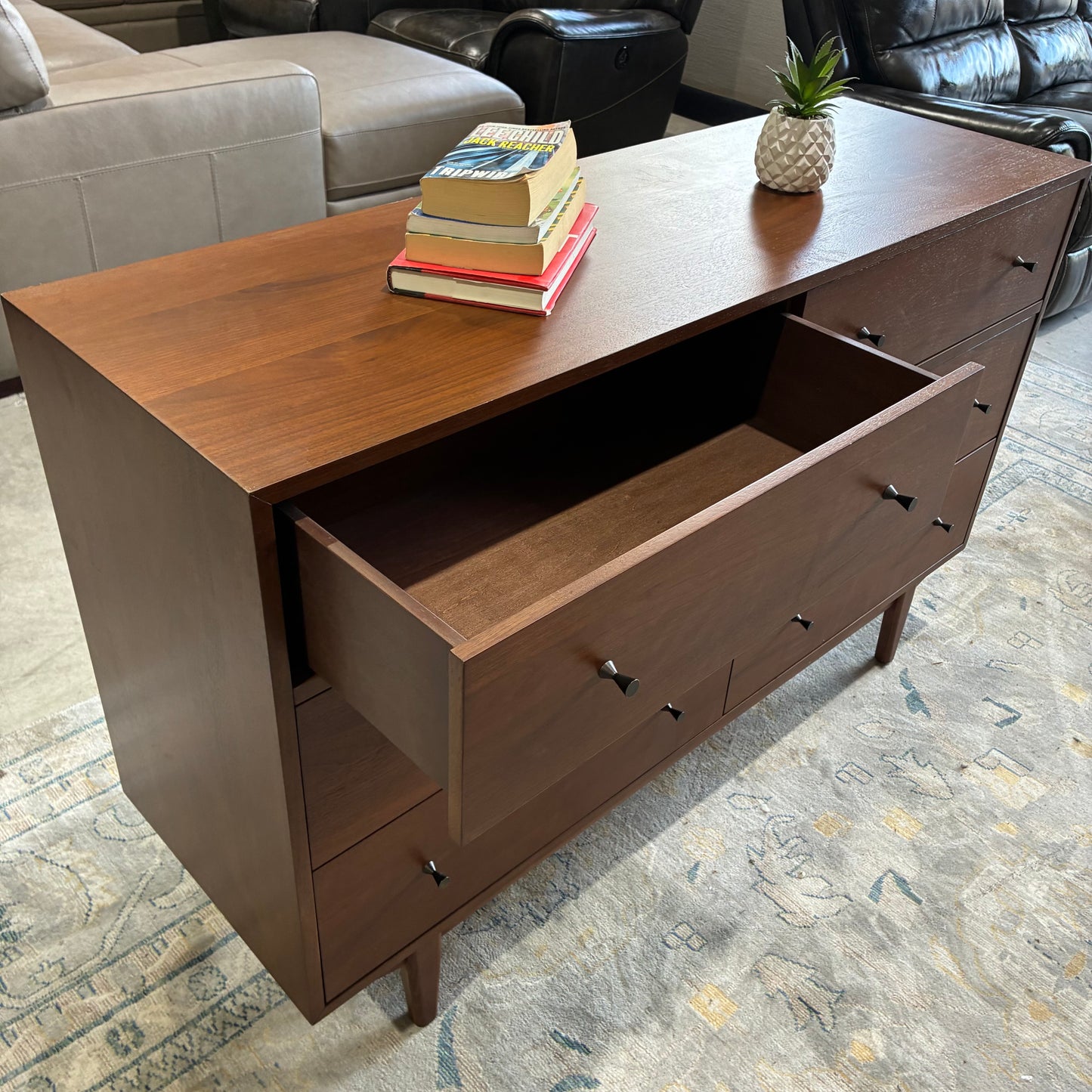 Article Cooper 6-Drawer Double Dresser Walnut
