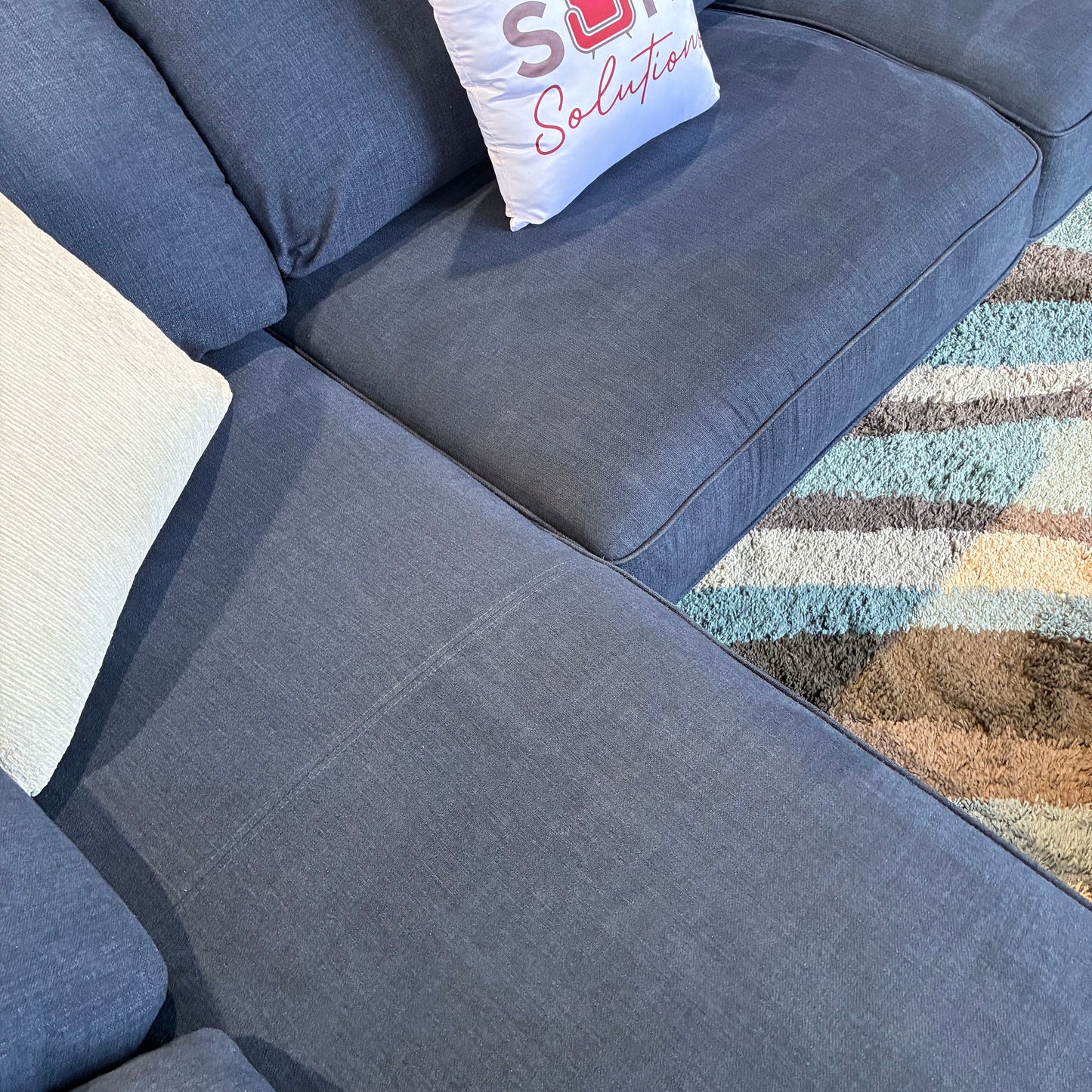 Navy Chaise Sectional Sofa