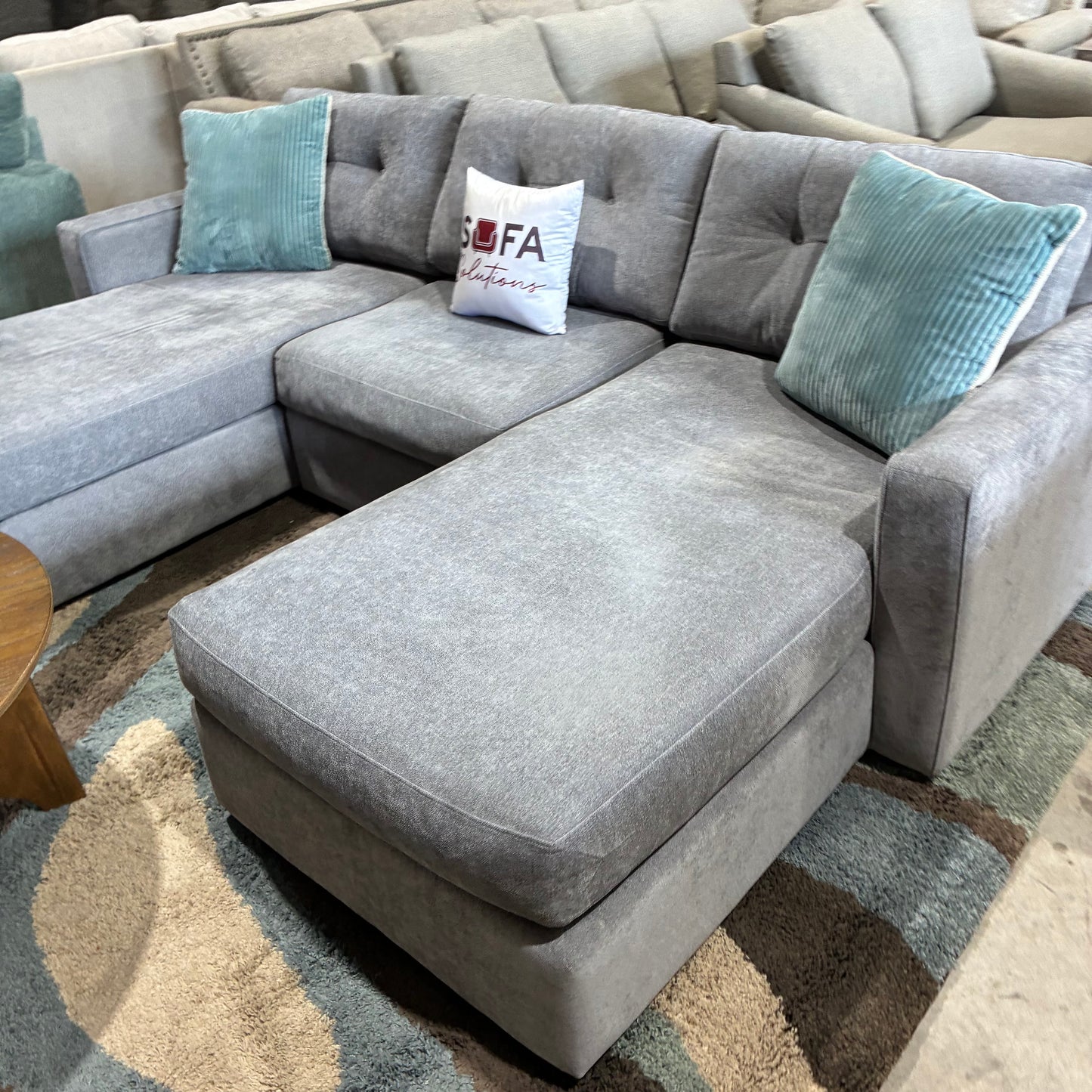 Gray Double Chaise Sectiomal