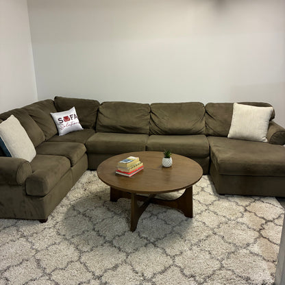 Brown Sectional & Chaise by Ashley