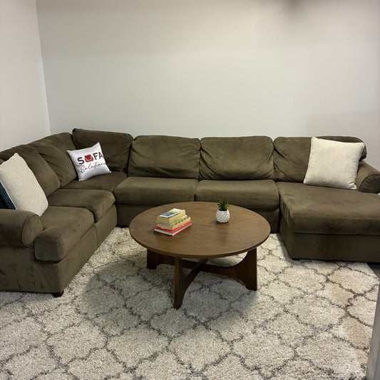 Brown Sectional & Chaise by Ashley